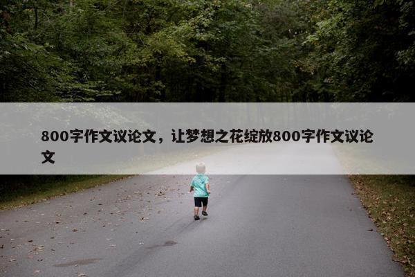 800字作文议论文，让梦想之花绽放800字作文议论文