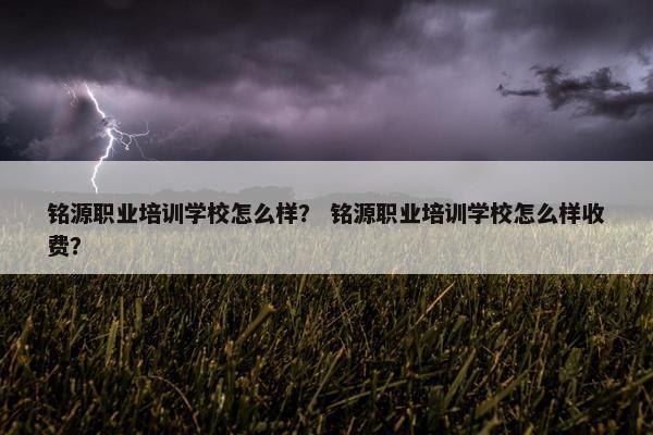 铭源职业培训学校怎么样？ 铭源职业培训学校怎么样收费？