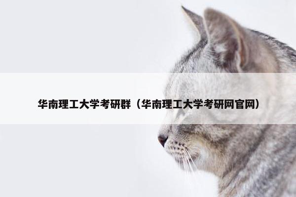 华南理工大学考研群（华南理工大学考研网官网）