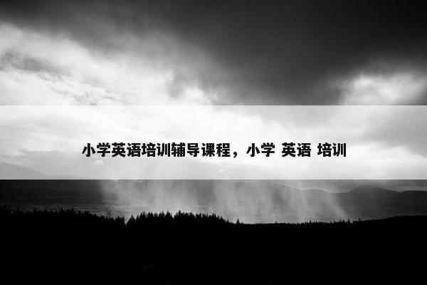 小学英语培训辅导课程，小学 英语 培训