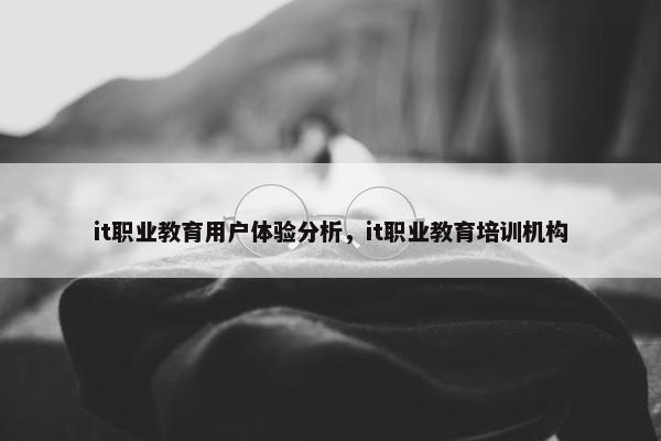 it职业教育用户体验分析，it职业教育培训机构