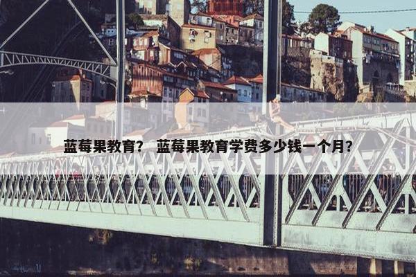 蓝莓果教育？ 蓝莓果教育学费多少钱一个月？