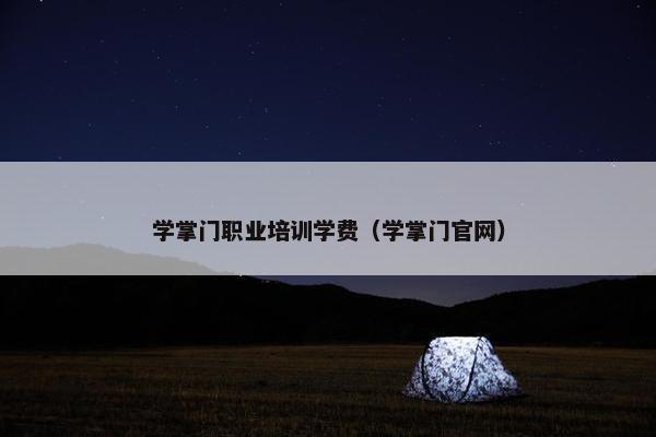 学掌门职业培训学费（学掌门官网）