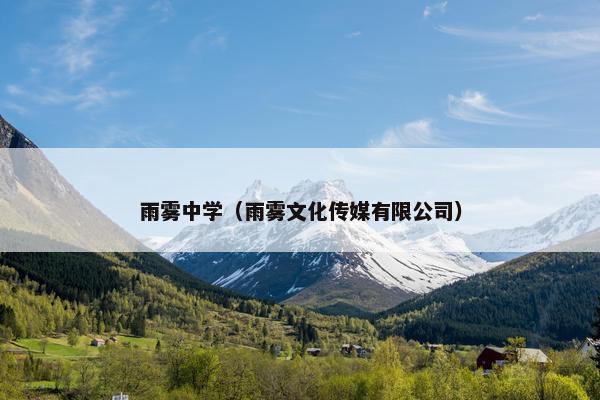 雨雾中学（雨雾文化传媒有限公司）