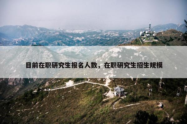 目前在职研究生报名人数，在职研究生招生规模