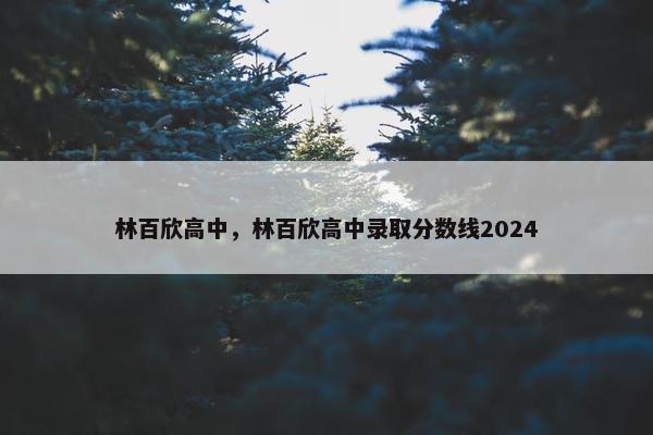 林百欣高中，林百欣高中录取分数线2024