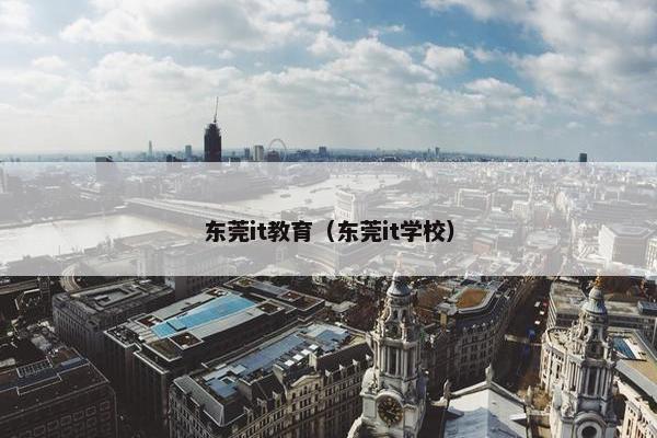 东莞it教育（东莞it学校）