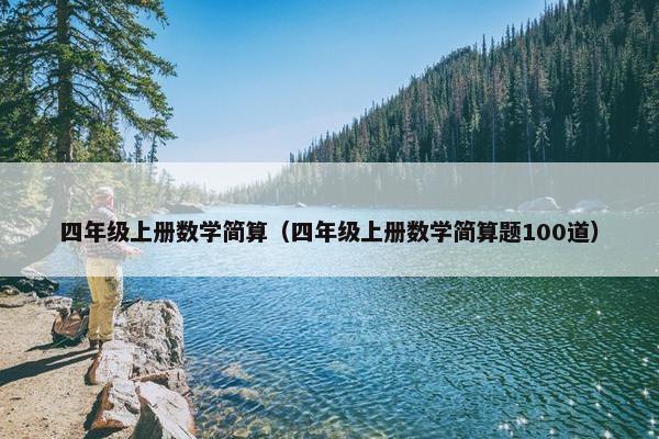 四年级上册数学简算（四年级上册数学简算题100道）