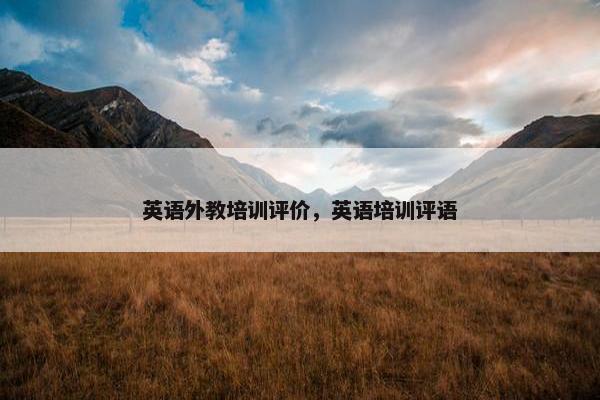 英语外教培训评价，英语培训评语