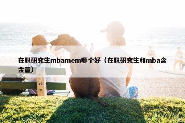 在职研究生mbamem哪个好（在职研究生和mba含金量）