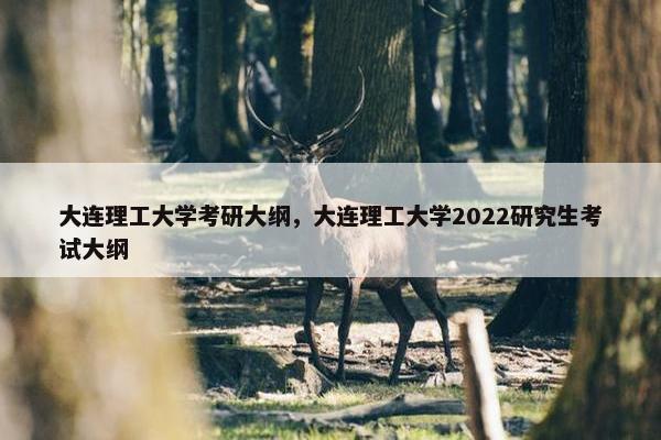 大连理工大学考研大纲，大连理工大学2022研究生考试大纲
