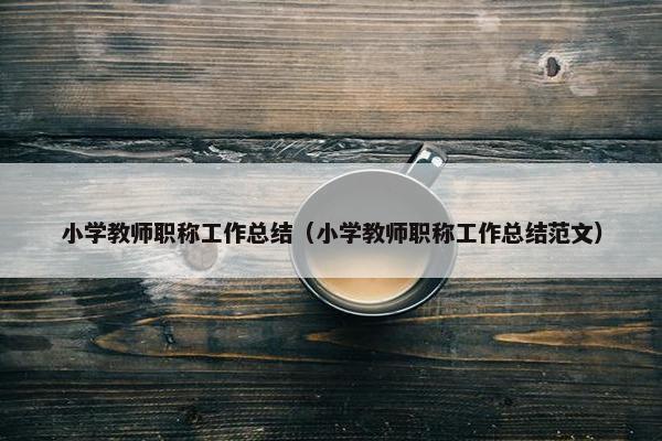 小学教师职称工作总结（小学教师职称工作总结范文）