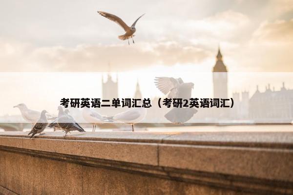 考研英语二单词汇总（考研2英语词汇）