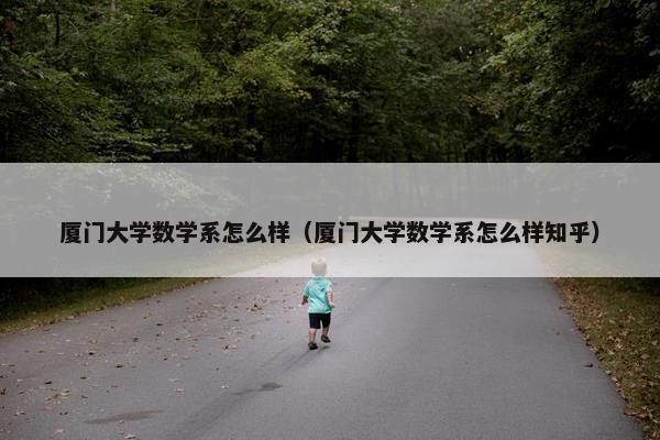 厦门大学数学系怎么样（厦门大学数学系怎么样知乎）