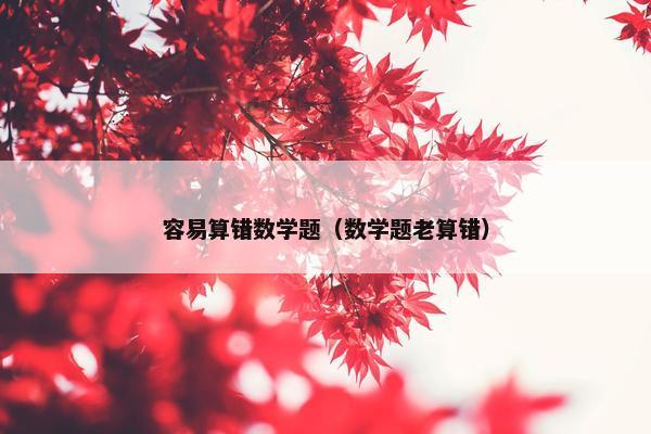 容易算错数学题（数学题老算错）