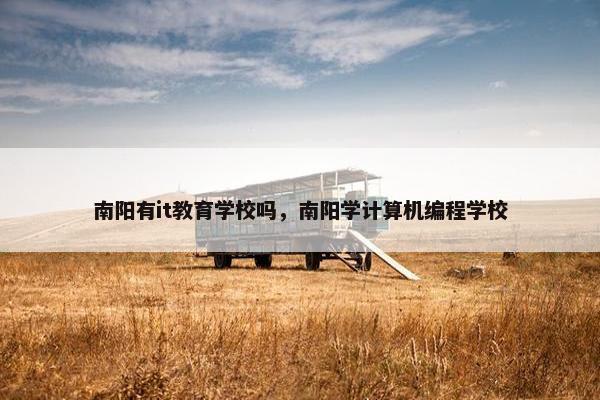 南阳有it教育学校吗，南阳学计算机编程学校