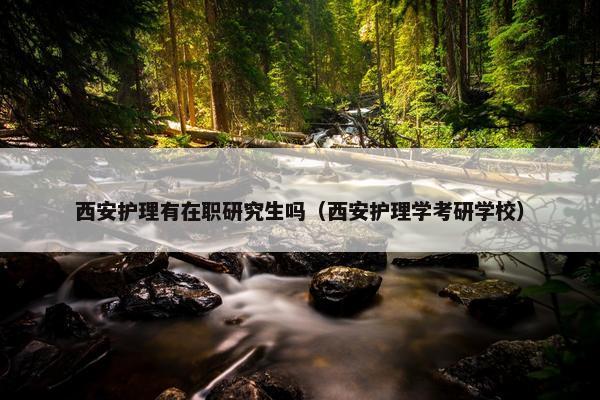 西安护理有在职研究生吗（西安护理学考研学校）