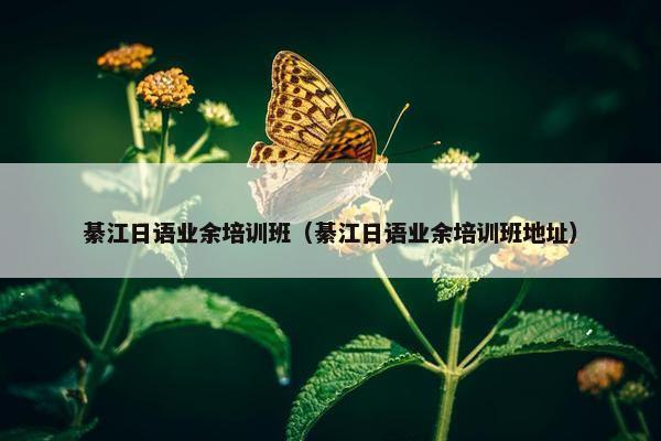 綦江日语业余培训班（綦江日语业余培训班地址）