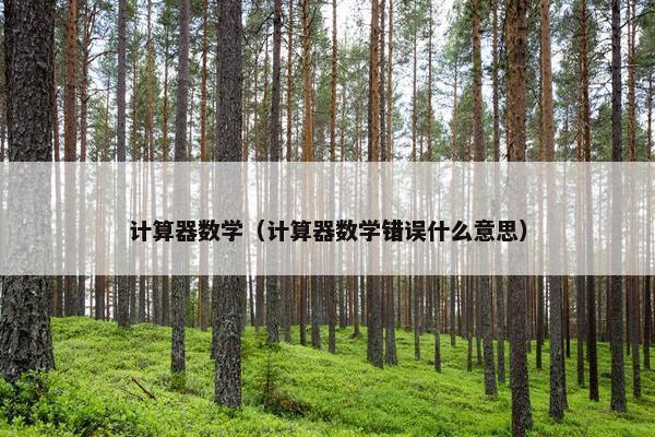 计算器数学（计算器数学错误什么意思）