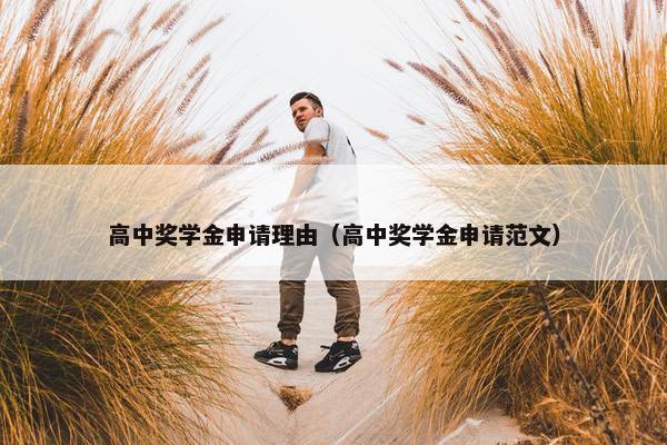 高中奖学金申请理由（高中奖学金申请范文）