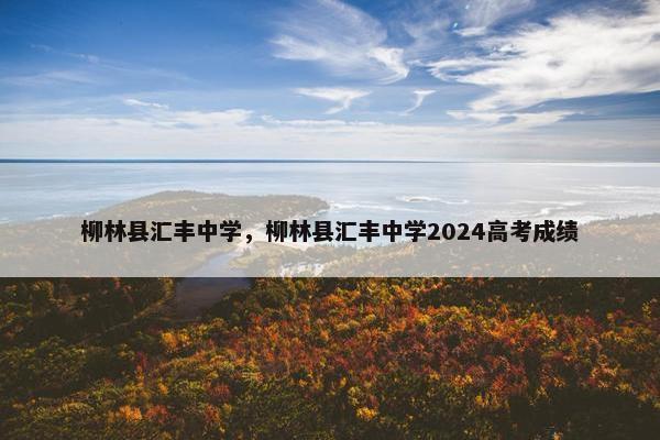 柳林县汇丰中学，柳林县汇丰中学2024高考成绩