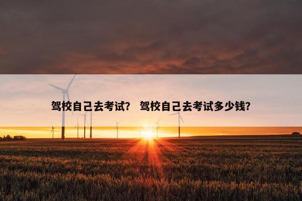 驾校自己去考试？ 驾校自己去考试多少钱？