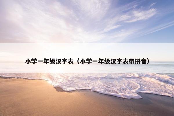 小学一年级汉字表（小学一年级汉字表带拼音）