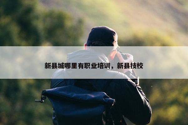新县城哪里有职业培训，新县技校