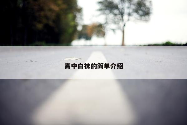 高中白袜的简单介绍