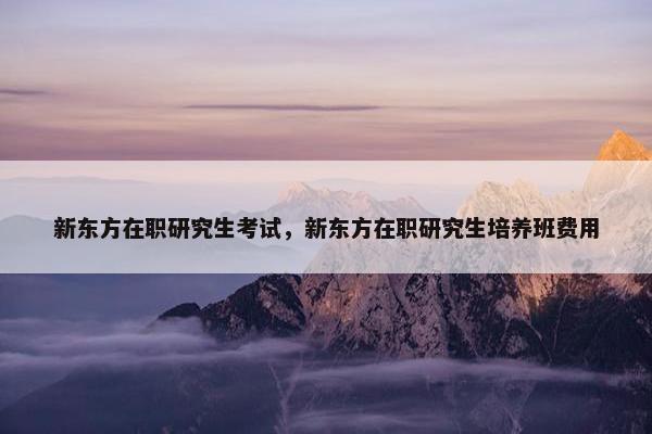 新东方在职研究生考试，新东方在职研究生培养班费用