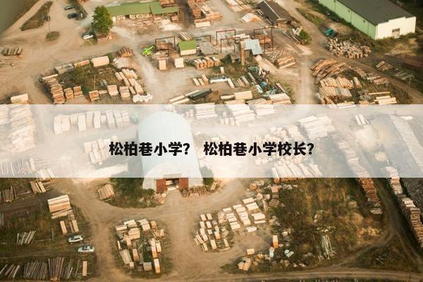 松柏巷小学？ 松柏巷小学校长？