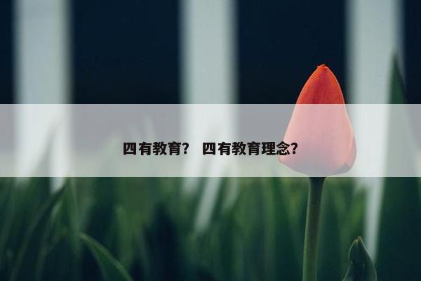 四有教育？ 四有教育理念？
