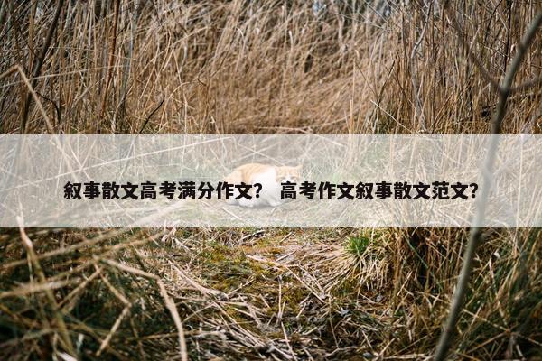 叙事散文高考满分作文？ 高考作文叙事散文范文？