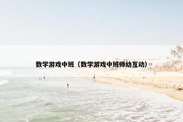 数学游戏中班（数学游戏中班师幼互动）