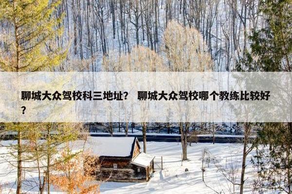 聊城大众驾校科三地址？ 聊城大众驾校哪个教练比较好？