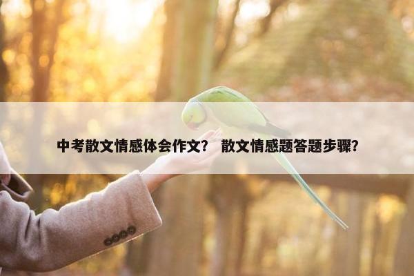 中考散文情感体会作文？ 散文情感题答题步骤？
