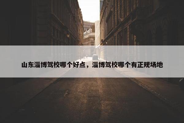 山东淄博驾校哪个好点，淄博驾校哪个有正规场地