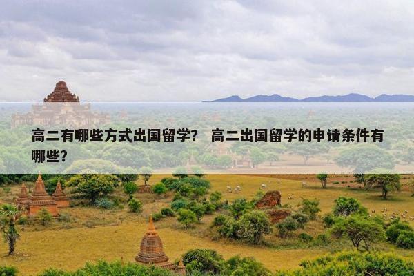 高二有哪些方式出国留学？ 高二出国留学的申请条件有哪些？