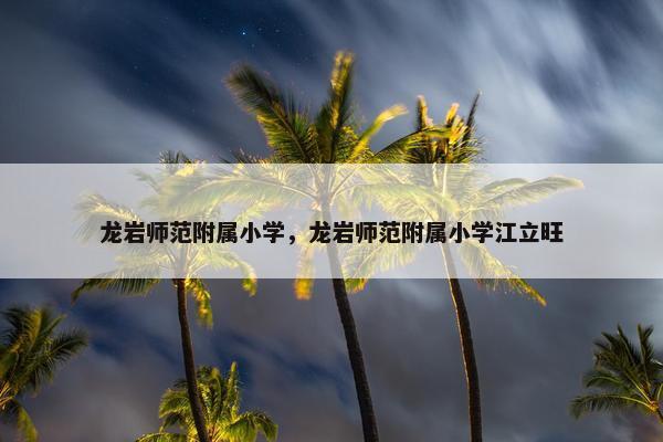 龙岩师范附属小学，龙岩师范附属小学江立旺