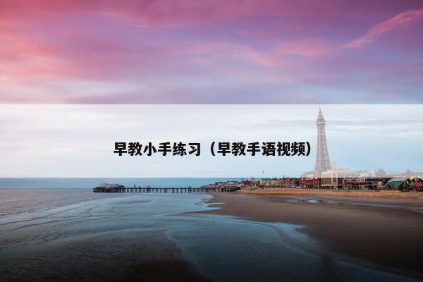 早教小手练习（早教手语视频）