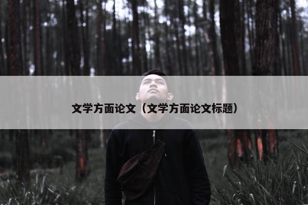 文学方面论文（文学方面论文标题）