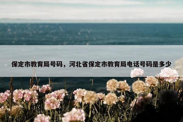 保定市教育局号码，河北省保定市教育局电话号码是多少
