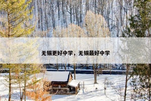 无锡更好中学，无锡最好中学
