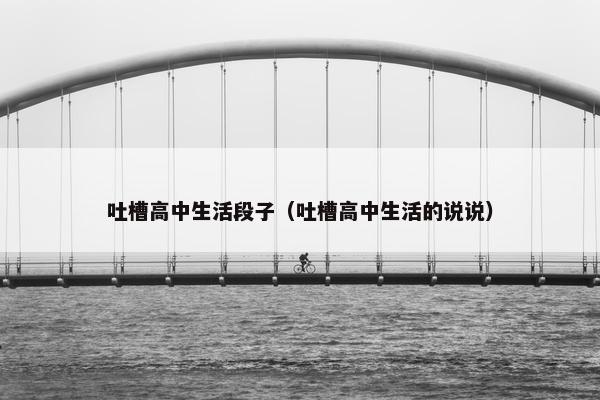 吐槽高中生活段子（吐槽高中生活的说说）