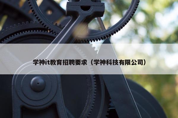 学神it教育招聘要求（学神科技有限公司）