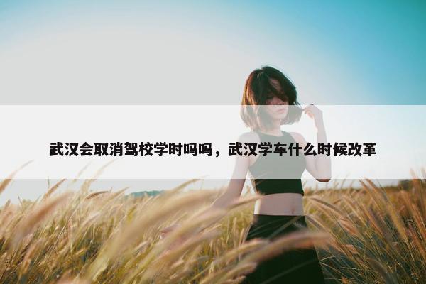 武汉会取消驾校学时吗吗，武汉学车什么时候改革