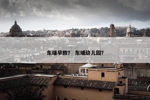 东埔早教？ 东埔幼儿园？