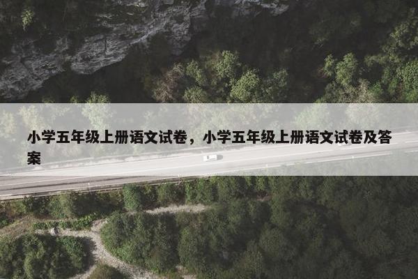 小学五年级上册语文试卷，小学五年级上册语文试卷及答案