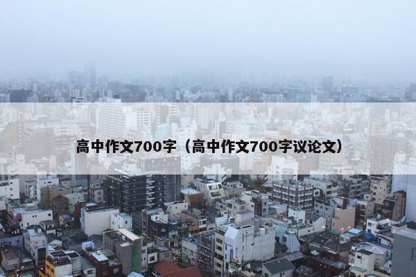 高中作文700字（高中作文700字议论文）