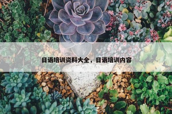 日语培训资料大全，日语培训内容